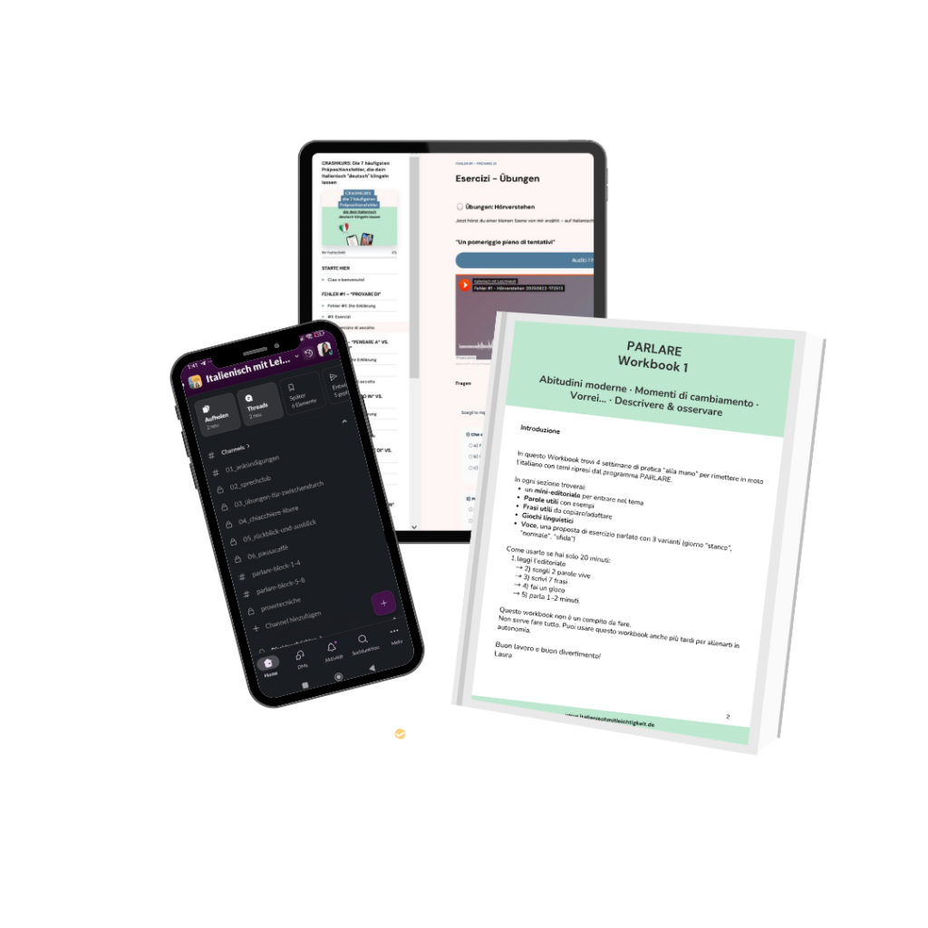 PARLARE SPRECHPROGRAMM italienisch mit 1:1 Begleitung online Leipzig